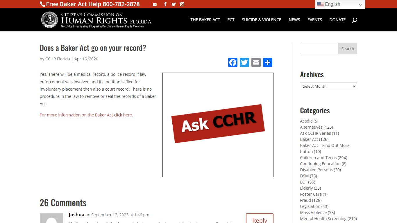 Does a Baker Act go on your record? - Citizens Commission on Human ...